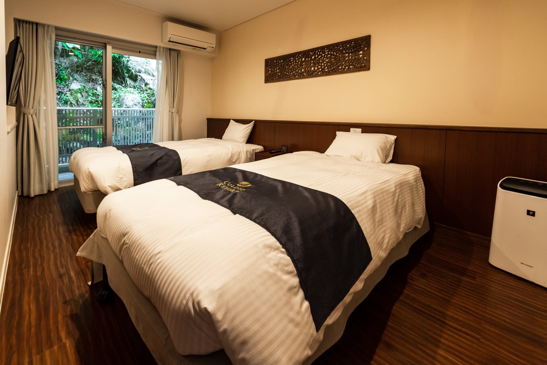 Bedrooms in hotel area